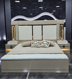 Camera da letto Lora 6 pezzi, armadio 6 ante, beige - immagine 2