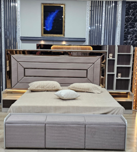Camera da letto Anka 6 pezzi, armadio 6 ante, marrone/grigio - immagine 3