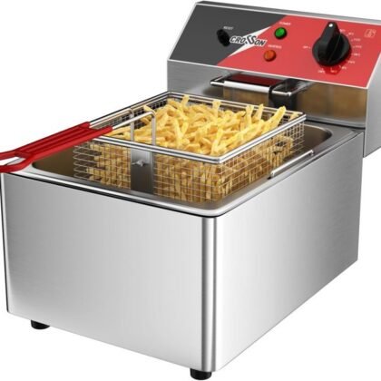 Friggitrice professionale in acciaio inox 6 L
