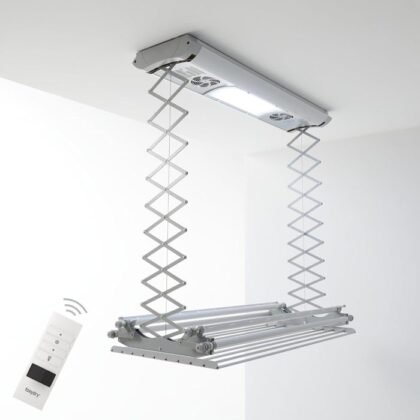 Stendibiancheria da soffitto elettrico a forbice
