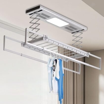 Stendibiancheria da soffitto elettrico in alluminio
