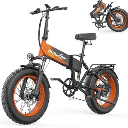 Zazawork Bicicletta elettrica fat pieghevole