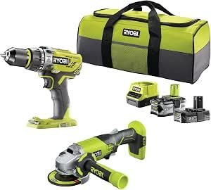 Ryobi Kit trapano + smerigliatrice